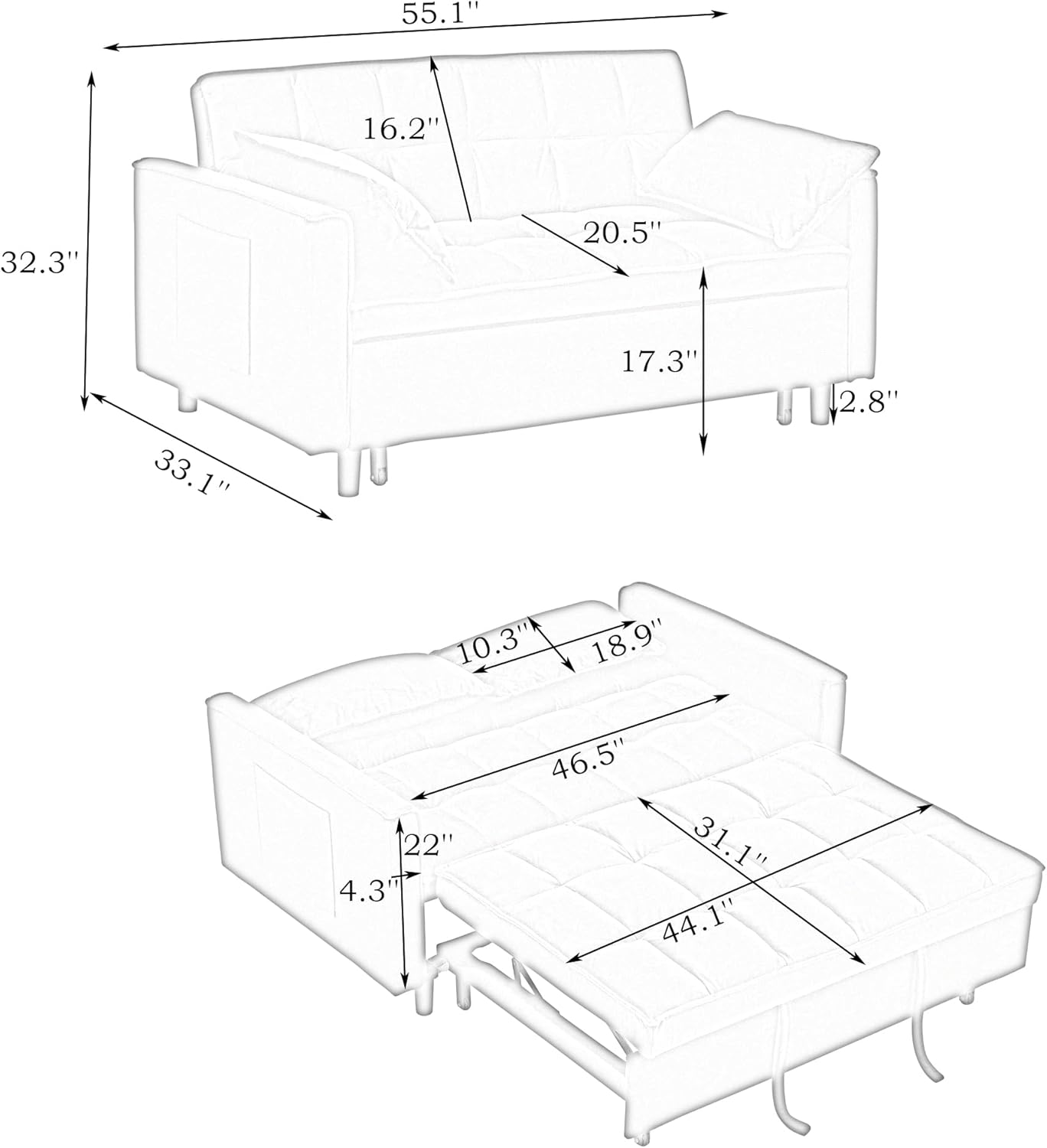 Velvet Floor Lounge Sofa ποΈβ¨ | Convertible Soft Seating for Living Room & Bedroom