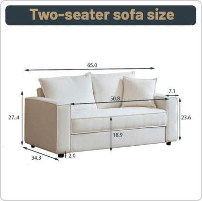 Modern Upholstered Loveseat 🛋️✨ | Compact Sofa for Apartment Living