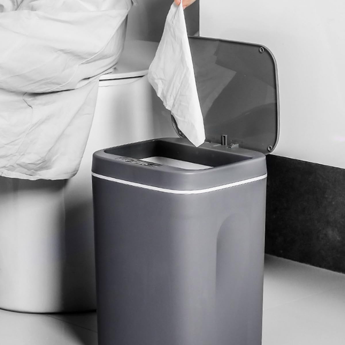 Smart Auto Sensor Trash Bin 🗑️✨ | Touch-Free Lid, Bathroom & Kitchen Use