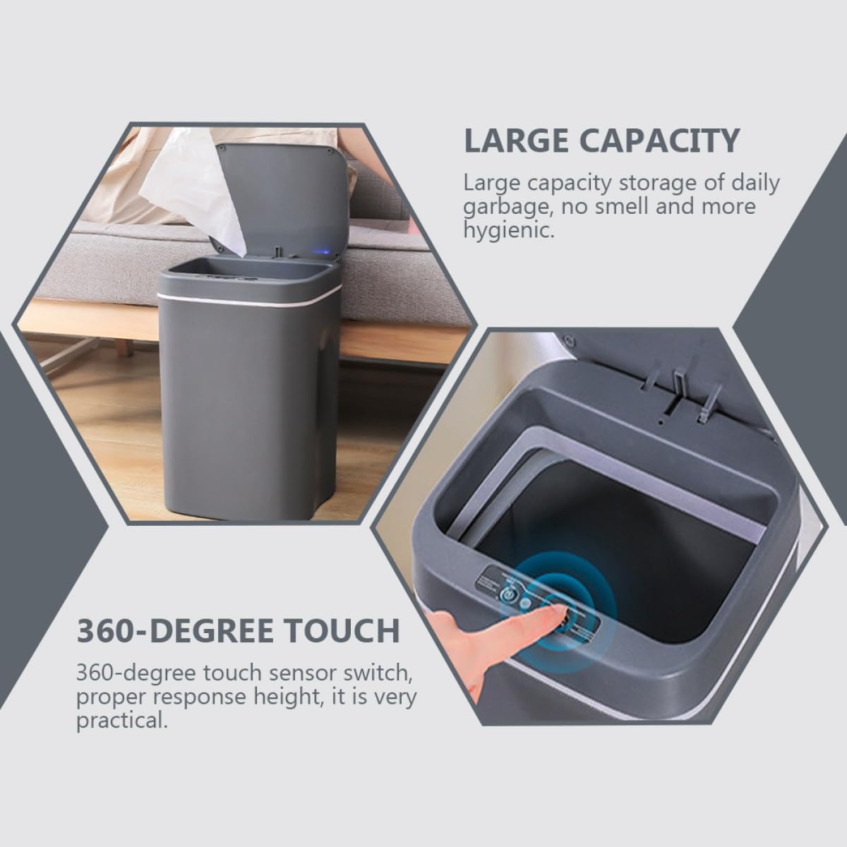 Smart Auto Sensor Trash Bin 🗑️✨ | Touch-Free Lid, Bathroom & Kitchen Use