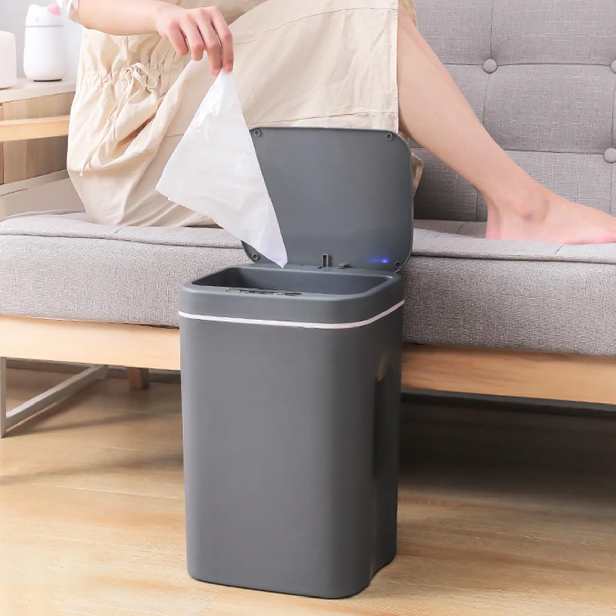 Smart Auto Sensor Trash Bin 🗑️✨ | Touch-Free Lid, Bathroom & Kitchen Use