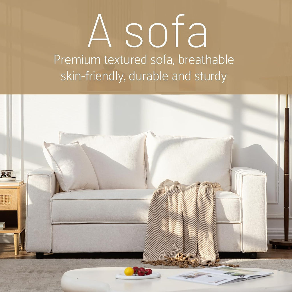 Modern Upholstered Loveseat 🛋️✨ | Compact Sofa for Apartment Living