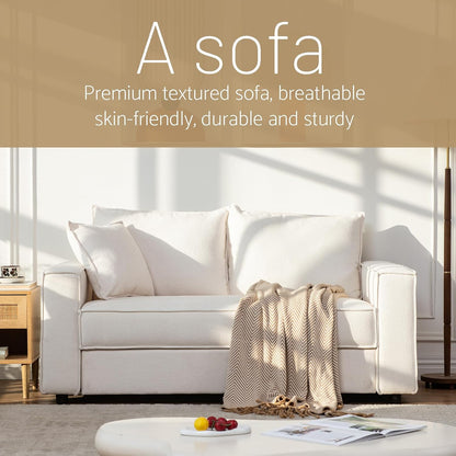 Modern Upholstered Loveseat 🛋️✨ | Compact Sofa for Apartment Living
