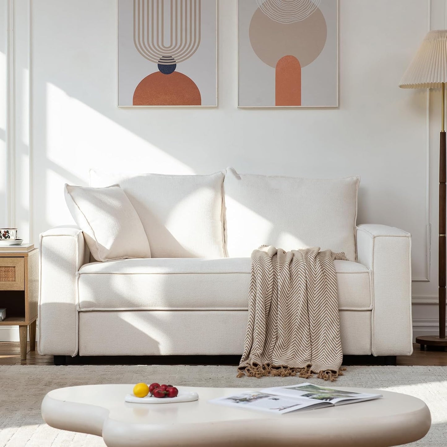 Modern Upholstered Loveseat 🛋️✨ | Compact Sofa for Apartment Living