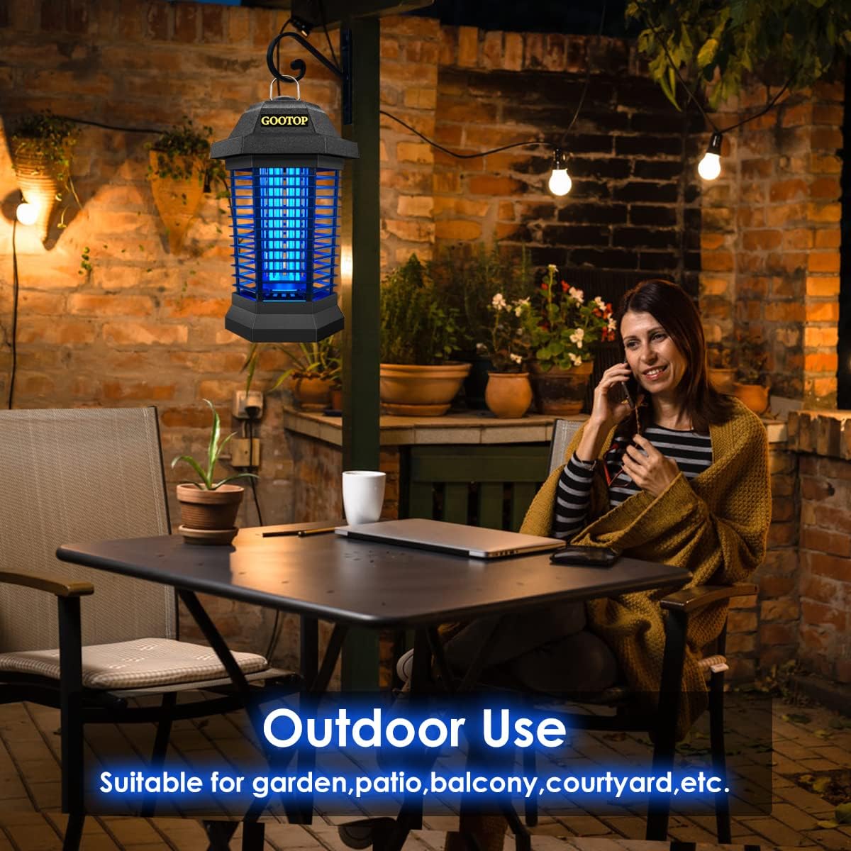 Electric Mosquito Zapper Outdoor | High Voltage Bug Killer Lamp for Patio, Garden, Backyard, Camping & Outdoor Living Space