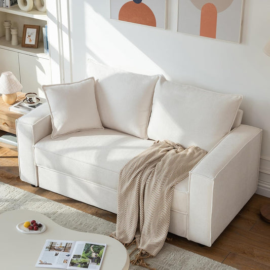 Modern Upholstered Loveseat 🛋️✨ | Compact Sofa for Apartment Living