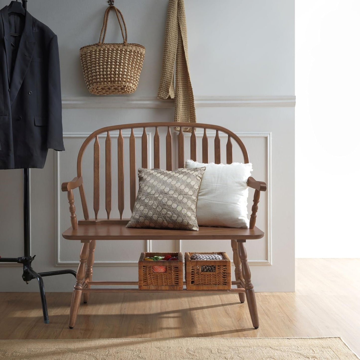 Farmhouse Dining Chair & Table Set 🪑✨ | Rustic Windsor Style Furniture