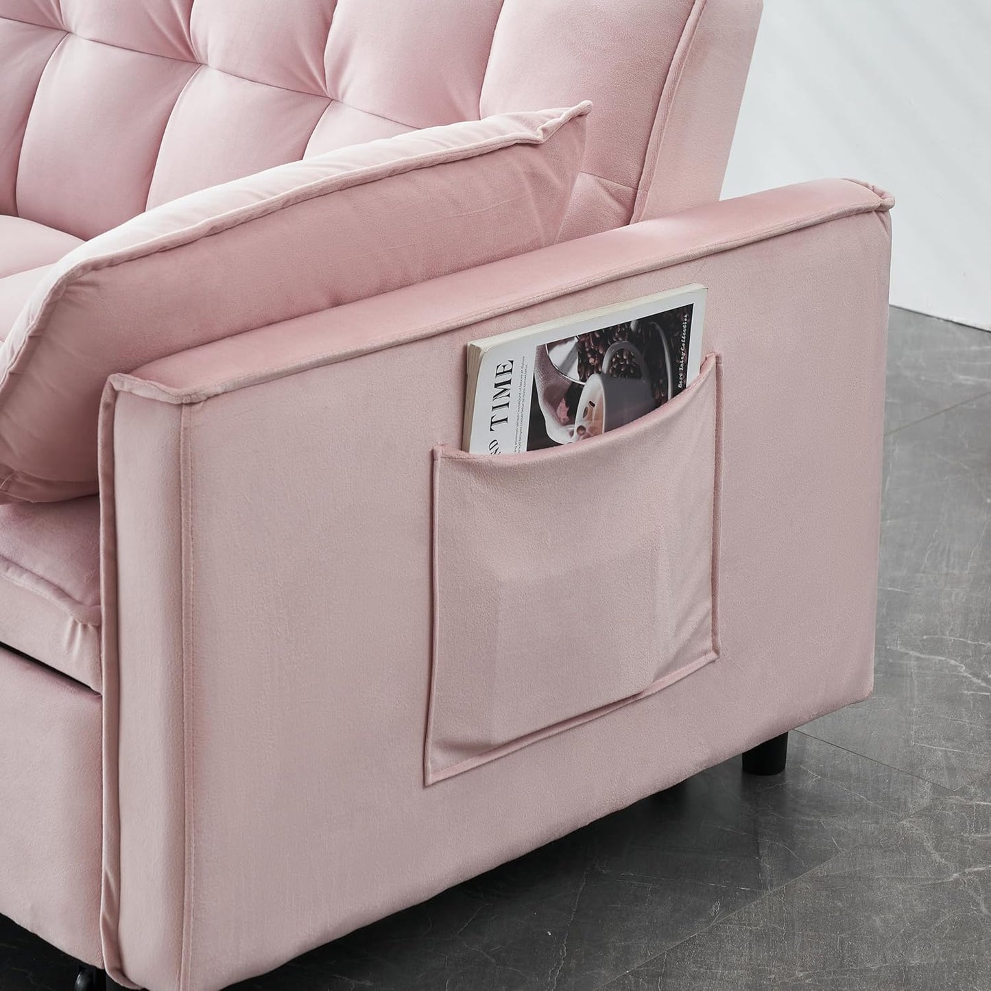 Velvet Floor Lounge Sofa 🛋️✨ | Convertible Soft Seating for Living Room & Bedroom